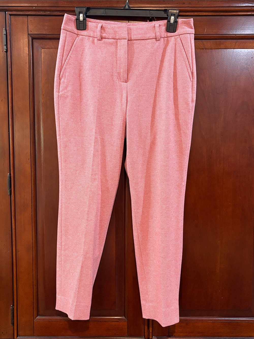 White House Black Market Pink Tailored Ponte Ankle Pants